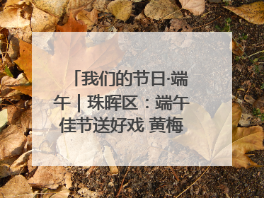 我们的节日·端午｜珠晖区：端午佳节送好戏 黄梅声韵润民心