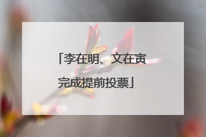 李在明、文在寅完成提前投票