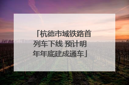 杭德市域铁路首列车下线 预计明年年底建成通车