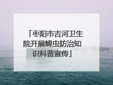 枣阳市吉河卫生院开展蜱虫防治知识科普宣传