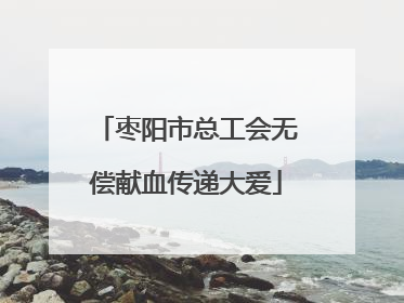 枣阳市总工会无偿献血传递大爱