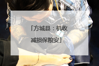 方城县：机收减损保粮安