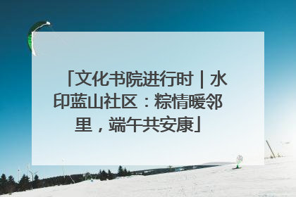 文化书院进行时｜水印蓝山社区：粽情暖邻里，端午共安康
