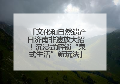 文化和自然遗产日济南非遗放大招！沉浸式解锁“泉式生活”新玩法