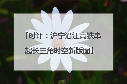 时评：沪宁沿江高铁串起长三角时空新版图