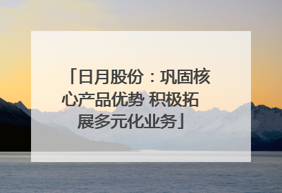 日月股份：巩固核心产品优势 积极拓展多元化业务