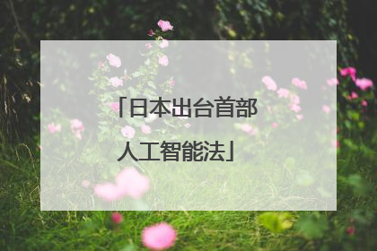 日本出台首部人工智能法