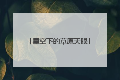 星空下的草原天眼