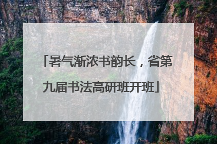 暑气渐浓书韵长，省第九届书法高研班开班
