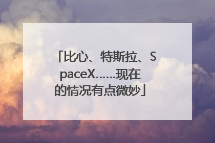 比心、特斯拉、SpaceX……现在的情况有点微妙