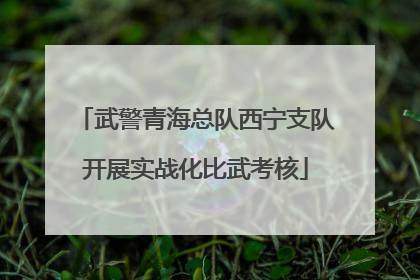 武警青海总队西宁支队开展实战化比武考核