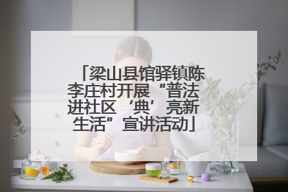 梁山县馆驿镇陈李庄村开展“普法进社区‘典’亮新生活”宣讲活动