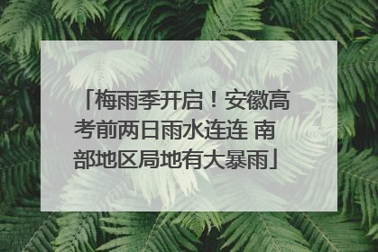 梅雨季开启！安徽高考前两日雨水连连 南部地区局地有大暴雨
