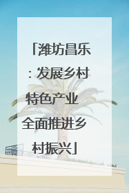 潍坊昌乐：发展乡村特色产业 全面推进乡村振兴