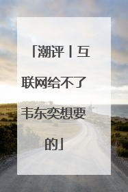 潮评丨互联网给不了韦东奕想要的