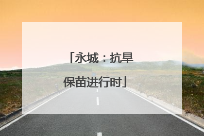 永城：抗旱保苗进行时