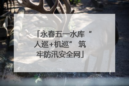 永春五一水库“人巡+机巡” 筑牢防汛安全网