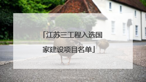 江苏三工程入选国家建设项目名单