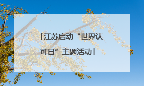 江苏启动“世界认可日”主题活动