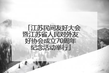 江苏民间友好大会暨江苏省人民对外友好协会成立70周年纪念活动举行