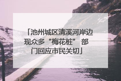 池州城区清溪河岸边现众多“梅花桩” 部门回应市民关切