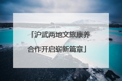 沪武两地文旅康养合作开启崭新篇章