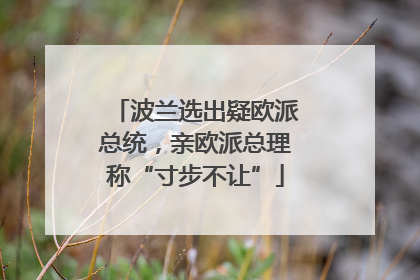 波兰选出疑欧派总统，亲欧派总理称“寸步不让”