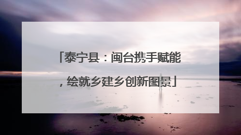 泰宁县：闽台携手赋能，绘就乡建乡创新图景
