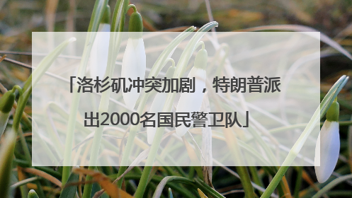 洛杉矶冲突加剧，特朗普派出2000名国民警卫队