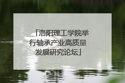 洛阳理工学院举行轴承产业高质量发展研究论坛