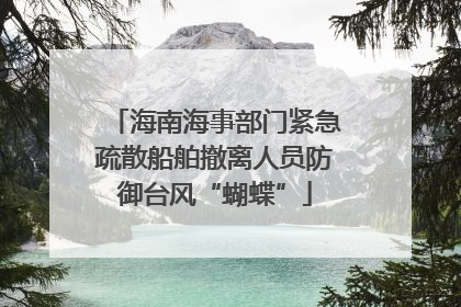 海南海事部门紧急疏散船舶撤离人员防御台风“蝴蝶”