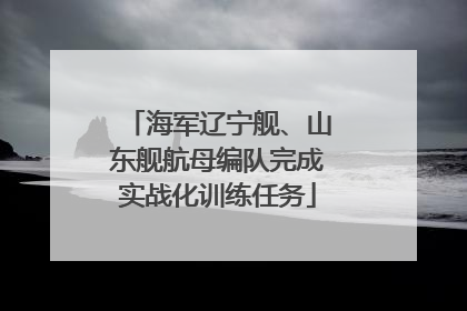 海军辽宁舰、山东舰航母编队完成实战化训练任务