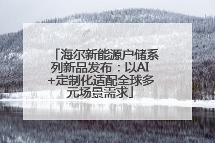 海尔新能源户储系列新品发布：以AI+定制化适配全球多元场景需求