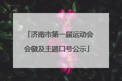济南市第一届运动会会徽及主题口号公示