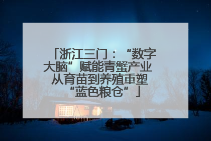 浙江三门：“数字大脑”赋能青蟹产业 从育苗到养殖重塑“蓝色粮仓”