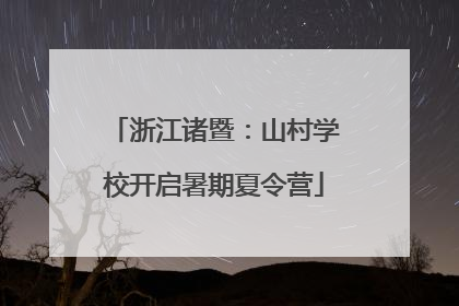浙江诸暨：山村学校开启暑期夏令营