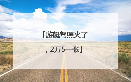 游艇驾照火了，2万5一张