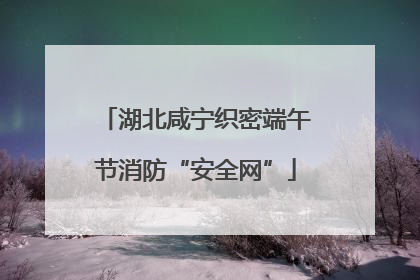 湖北咸宁织密端午节消防“安全网”
