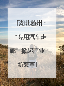 湖北随州：“专用汽车走廊”掀起产业新变革