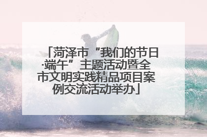 菏泽市“我们的节日·端午”主题活动暨全市文明实践精品项目案例交流活动举办