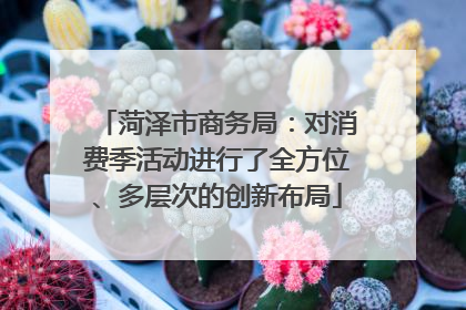菏泽市商务局：对消费季活动进行了全方位、多层次的创新布局