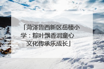 菏泽鲁西新区岳楼小学：粽叶飘香润童心 文化传承乐成长