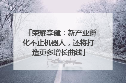 荣耀李健：新产业孵化不止机器人，还将打造更多增长曲线