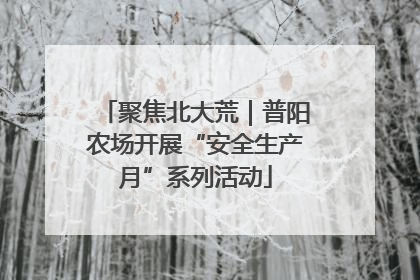 聚焦北大荒｜普阳农场开展“安全生产月”系列活动
