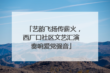 艺韵飞扬传薪火，西厂口社区文艺汇演奏响爱党强音
