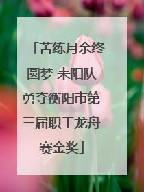 苦练月余终圆梦 耒阳队勇夺衡阳市第三届职工龙舟赛金奖
