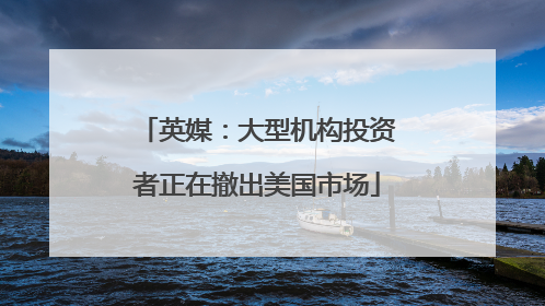 英媒：大型机构投资者正在撤出美国市场