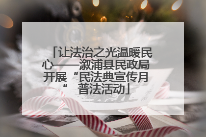 让法治之光温暖民心——溆浦县民政局开展“民法典宣传月” 普法活动