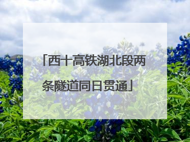 西十高铁湖北段两条隧道同日贯通