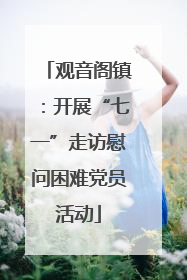 观音阁镇：开展“七一”走访慰问困难党员活动